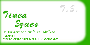 timea szucs business card